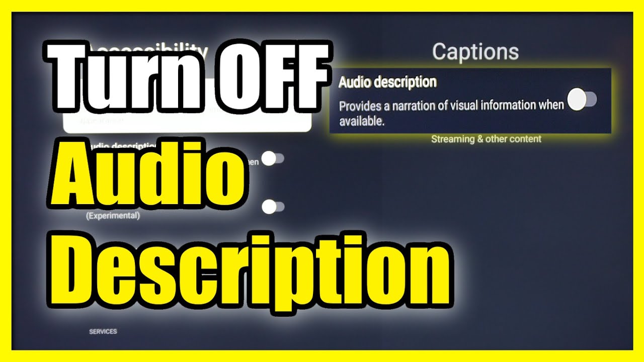 How to Turn OFF Audio Description & Talking Voice on Sony TV