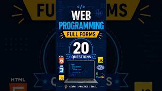 🔥 Web Programming | 📚 Top 20 Important Long Forms| 🎓 Kannada 💯 ✅ #webprogramming #shorts #viral