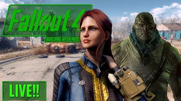 BUILDING WITH MODS - Virgils Lab Part 2 - FALLOUT 4 - LIVE!! low res