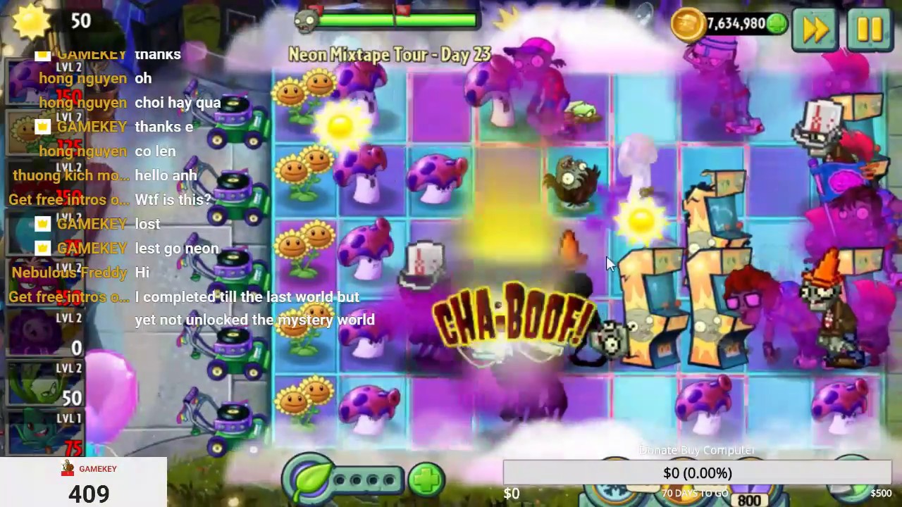 pvz 2 zombies Plants vs zombies 2 - Do daily tasks for plants #33 | GAMEKEY live stream