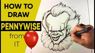 How to Draw Pennywise from It - Under 3 Mins Version screenshot 3