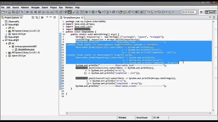 RxJava Tutorial 03 - Observable from, just, & create methods