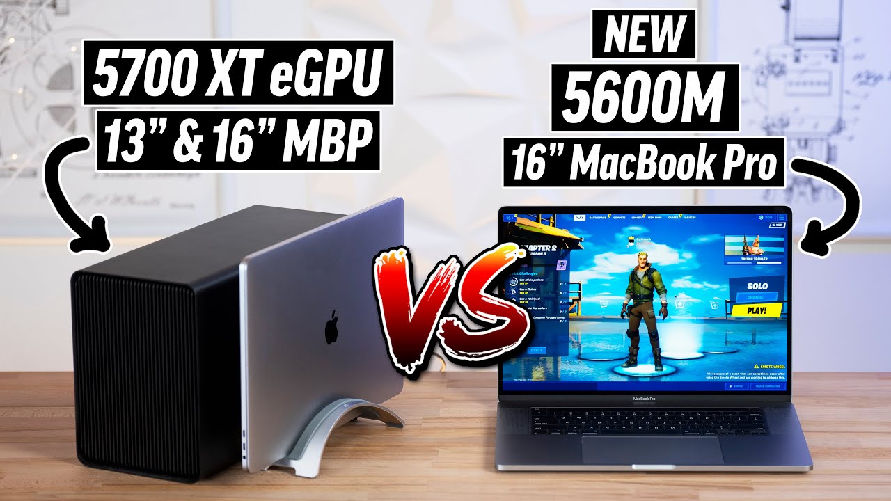 tusind Slør Cordelia 5600M 16" MacBook Pro vs 5700 XT eGPU: Yes, it's FASTER! - YouTube