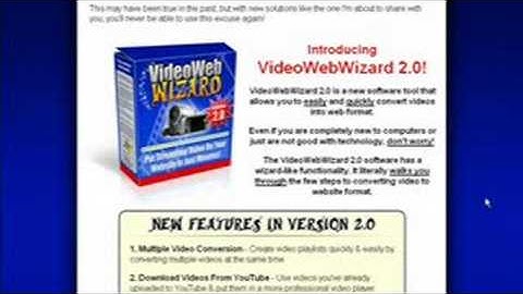 Video Web Wizard - Put Video On Website in 10 Minutes!