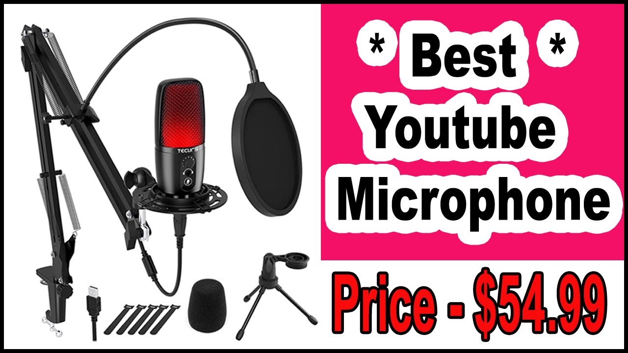 TECURS RGB Gaming Microphone-USB Microphone for Streaming