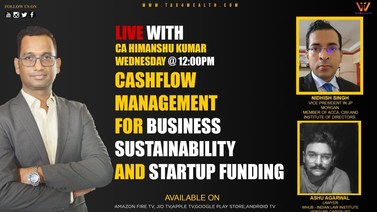 Live on Wednesday at 12PM Cash flow management for business sustainability and Startup Funding