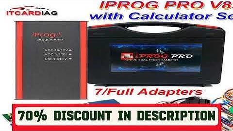 A must-have product! 2025 Iprog Pro Full V89 with 7/11 Adapters Support Eeprom IMMO/KM/Radio /Airb