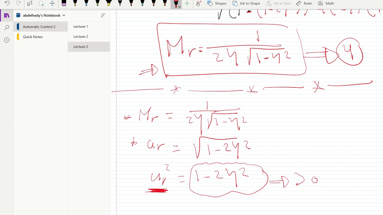 Automatic Control 2 Lecture 8 part 1 Frequency Response - YouTube