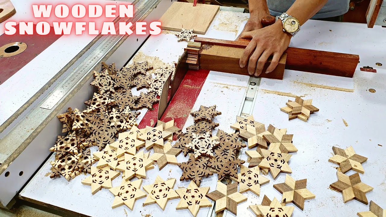 How To Make Wooden Christmas Snowflakes On A Table Saw - Easy, Cheap and  Beautiful 