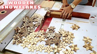 How To Make Wooden Christmas Snowflakes On A Table Saw - Easy, Cheap and Beautiful