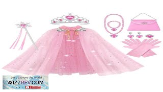 11PCS Princess Cape Set Princess Dress Up Cloak With Crown Wand Jewelry Review screenshot 5