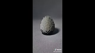 3D printed Easter Egg - Black (Minecraft Style)