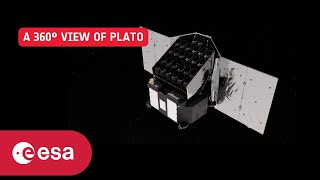 Plato spacecraft from all sides – starry background