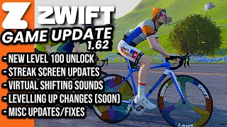 ZWIFT Game Update v1.62: Streaks & Level 100 Changes // Virtual Shifting Sounds // Party Socks! 🎊🧦