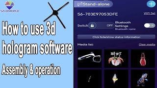 how to use 3d hologram software, 3D holographic fan user manual, assemble, operate screenshot 4