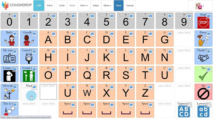 Create a Keyboard in CoughDrop for AAC