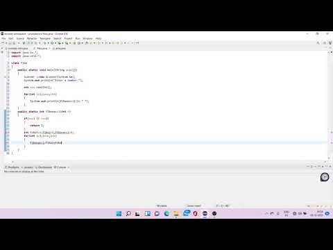 FIBONACCI SERIES IN JAVA || IN RECURRSION METHOD || LEARN JAVA IN TAMIL