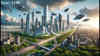 Mexico City in the future, year: 2100