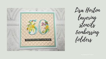 Lisa Horton number stencils with embossing folders and matching dies / Ulti-mate stencil tool