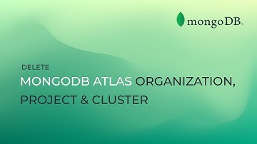 Delete mongoDB atlas organization, cluster, and project | reset mongodb atlas