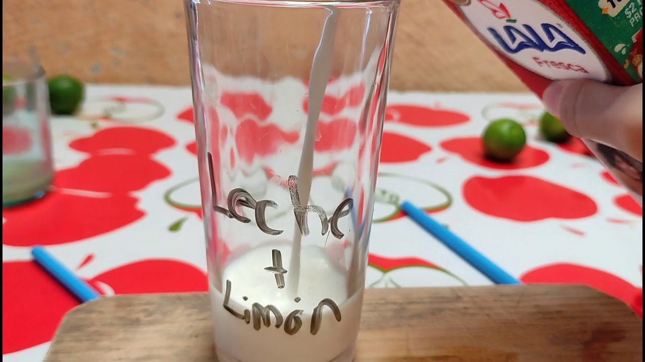 Desnaturalización de caseína- Experimento leche con vinagre y limón