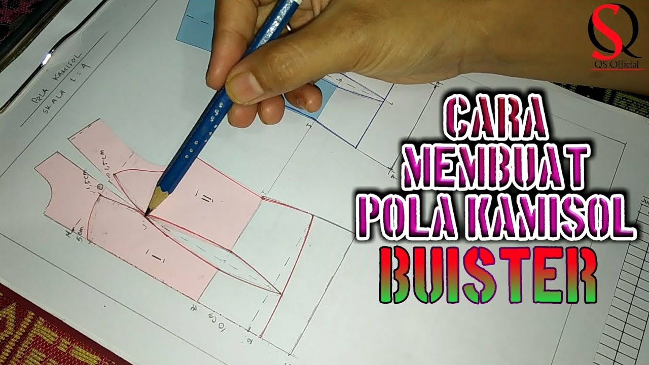 Cara Membuat Pola Kamisol skala 1 : 4 II Bustier II Queensya Modiste II