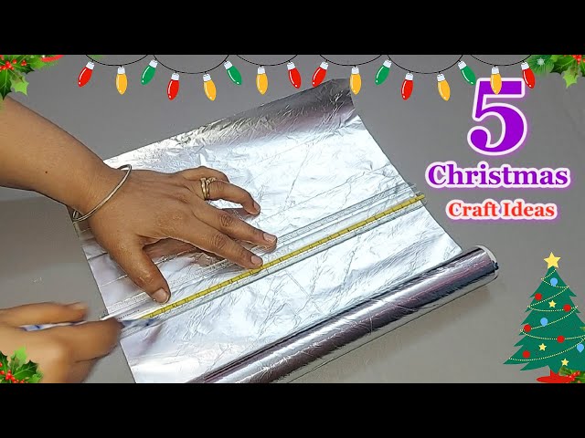 5 Aluminium Foil Easy Budget Friendly Christmas decoration idea