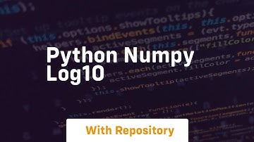 python numpy log10