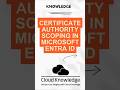 Certificate Authority Scoping in Microsoft Entra ID | Secure Certificate Authentication