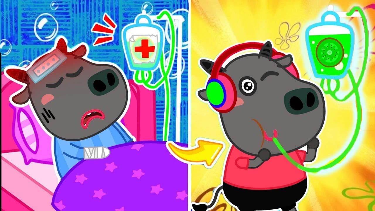 بوفو مريض 😭💪 وولفو يساعده في الحصول على محلول وريدي ليصبح أفضل !Wolfoo in Arabic | Nova Nest