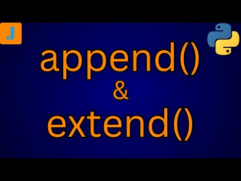 Python append and extend