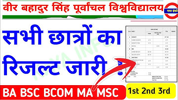 VBSPU रिजल्ट घोषित|Vbspu News Today|Vbspu Result 2022|Vbspu Ba Bsc Ma Result 2022|Vbspu Exam News