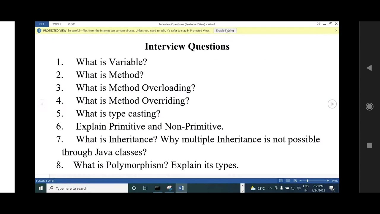 java interviews question - YouTube