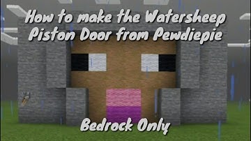 How to Build PewDiePie Watersheep Piston Door in Minecraft Bedrock (tutorial)