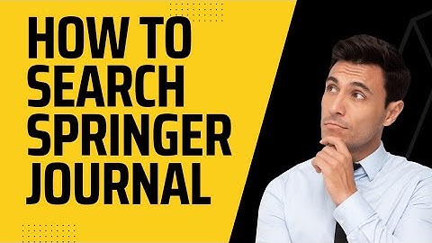 how to search Springer Journal Suggester