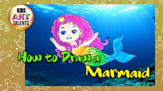 How to Draw a Mermaid - كيفية رسم حورية البحر -  දියකිඳුරියක් අඳිමු -  sirena