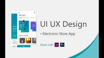UI UX Design using Adobe XD | Electronics Store App | 2018