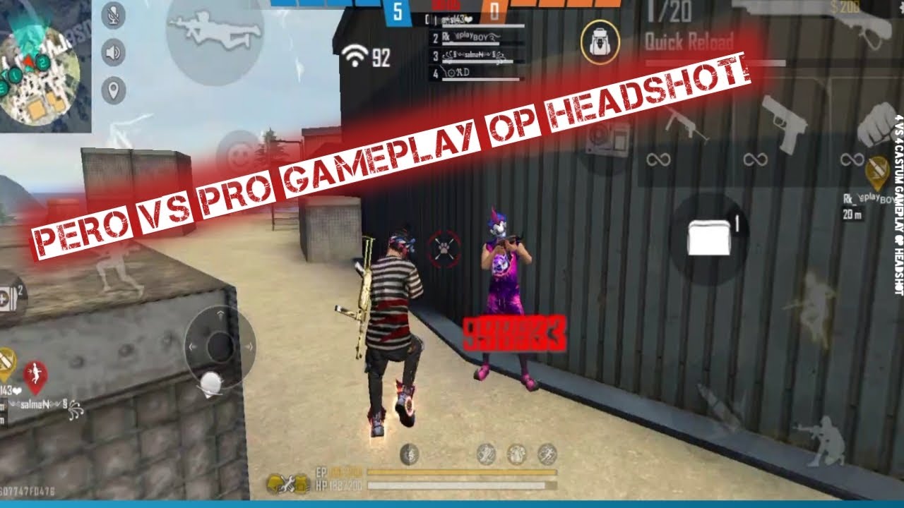 garena free fire pero vs pro gameplay most watch