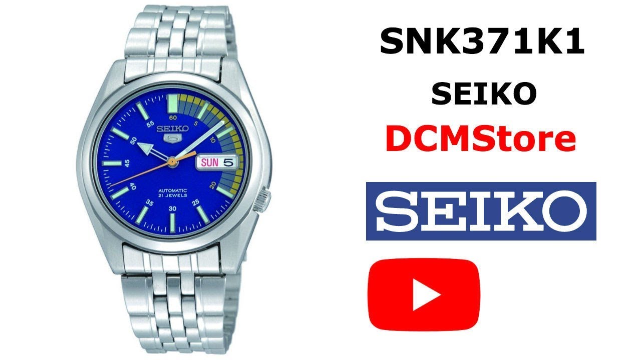 SNK371K1 Seiko 5 Automatico Dial Azul - YouTube