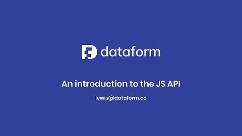 Dataform Office Hours: An introduction to the Javascript API