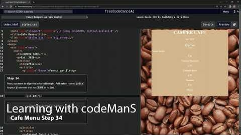 Learn Basic CSS by Building a Cafe Menu - Step 34