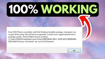 Error 1722 Windows Installer Package Error in Windows 11 FIXED
