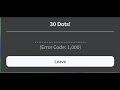 Roblox error codes -♾️ to ♾️