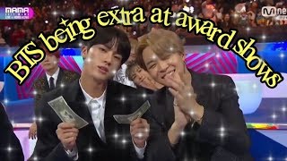 BTS BEING EXTRA AT AWARD SHOWS - funny and weird bts moments - yoongihearteu