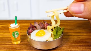 How to cook mini Pan-fried meat noodles! Mini Food by GV Mister Hamster 970 views 3 years ago 5 minutes, 41 seconds
