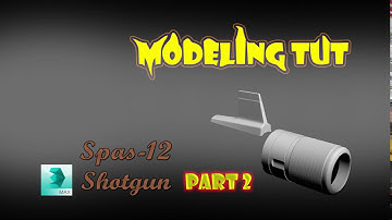 3d modeling tutorial shotgun SPAS-12 (part 2)