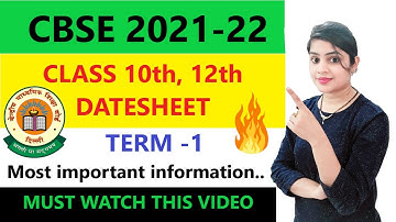 class 10 date sheet 2021-22 term 1 | class 12 date sheet 2021-22 term 1 | cbse | datesheet | 2022