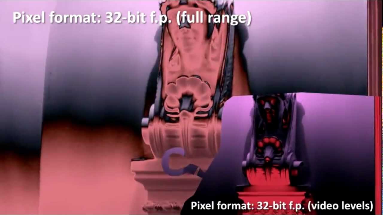 pixel format 32 bit floating point full range or video levels what is pixel format in sony vegas