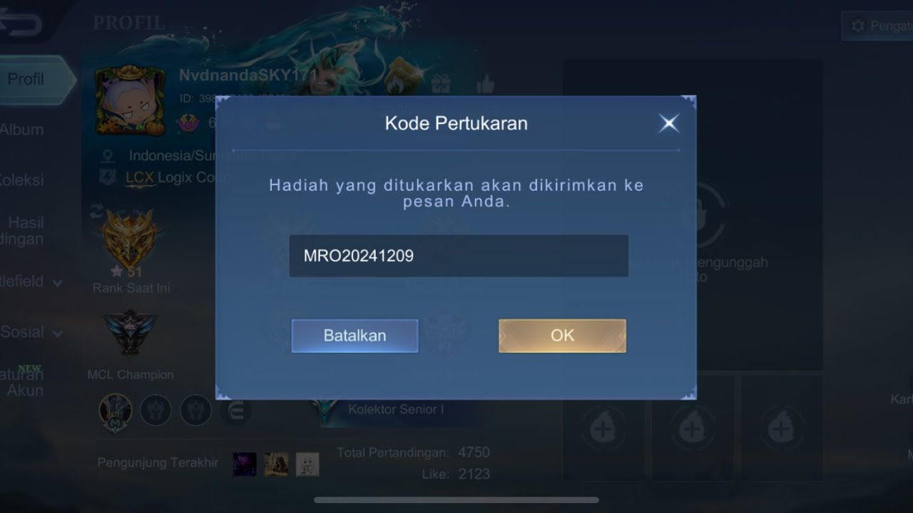 Bagi Bagi Kode Redeem Mobile Legend Terbaru 9 Mei 2025 - YouTube