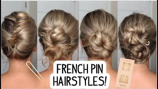 HOW TO: FRENCH PIN HAIRSTYLES FOR SUMMER  SHORT, MEDIUM & LONG HAIRSTYLES